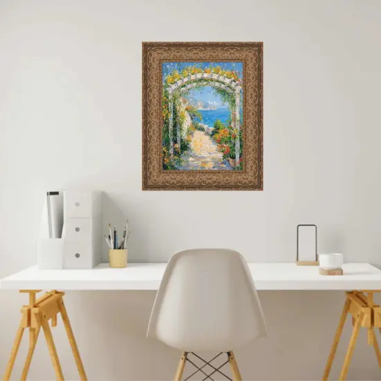 Wide Dark Gold Ornate Vine Picture Frame 11x16 frame {3}