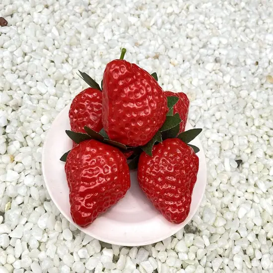 18PCS Plastic Artificial Red Strawberries {5}