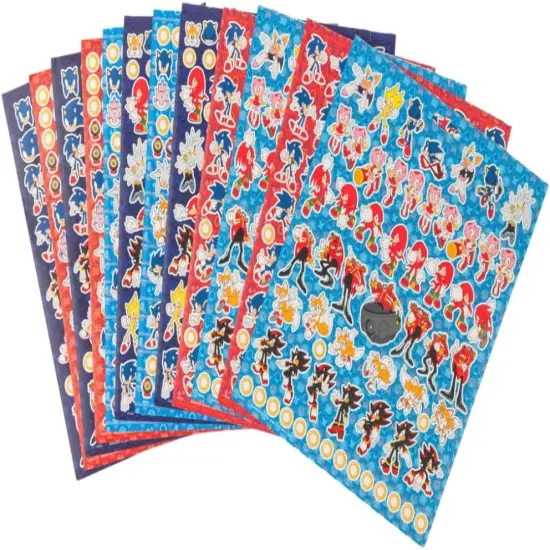 Sonic Sticker Book Set - 14 Sheets, 1200+ Puffy Stickers {3}