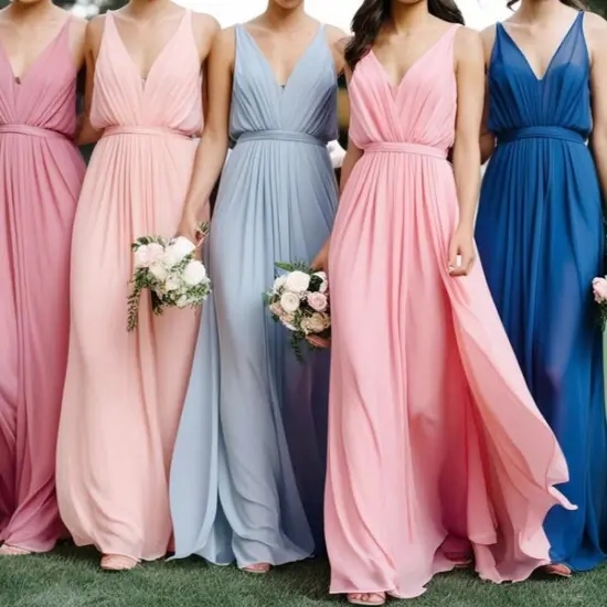 1 Yard Flowing Chiffon Fabric for Apparel & Elegant Draping 58/60" Width Blush {3}