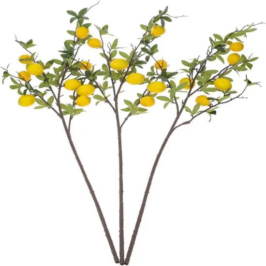 37.4 Inch Artificial Lemon Fruit Branches - 3PCS {3}
