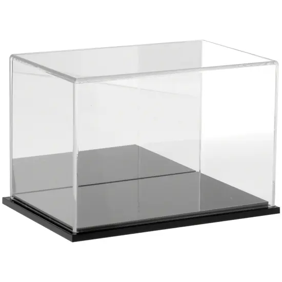 Plymor Clear Acrylic Display Case, 9" W x 6" D x 6" H Black (Mirrored) {1}