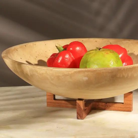 Flex Bowl with Wooden Stand {5}