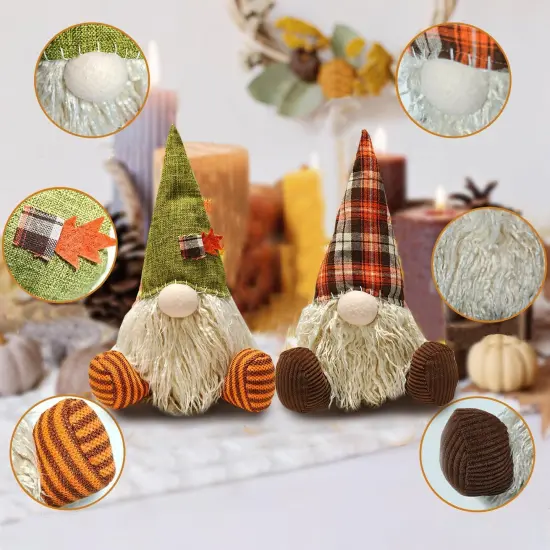 2 Pcs Fall Gnomes Decorations {2}