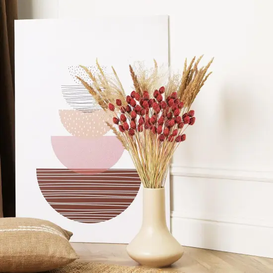 60 Pcs 16" Red Dried Flowers {4}