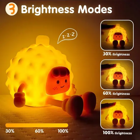 Silicone Adjustable Nursery Night Light with 3 Levels {3}