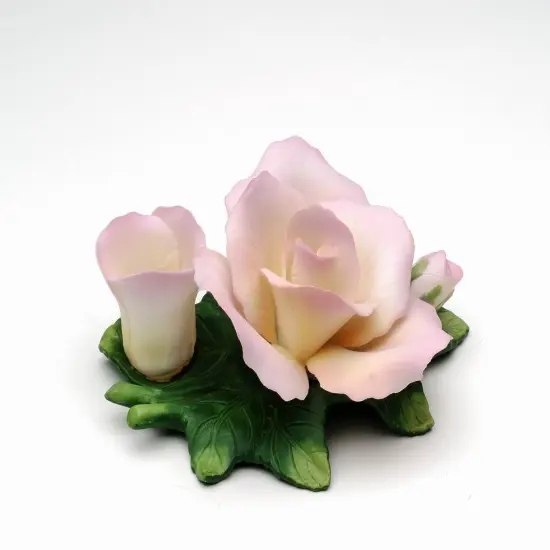 Ceramic Rose Flower with Bud Candle Holder, Wedding Decor, Romantic Dinner Decor, Gift for Her, Gift for Mom {3}