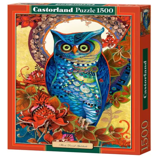 1500 Piece Jigsaw Puzzle, Hoot, David Galchutt, Art Nouveau, Art. Puzzle, Adult Puzzles, Castorland C-151110-2 {1}