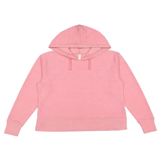 LAT ® Ladies Vintage Wash Fleece Hooded Sweatshirt WTHRD MAUVELOUS {1}