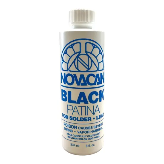 Novacan Black Patina for Solder and Lead | Stained Glass Supplies {3}