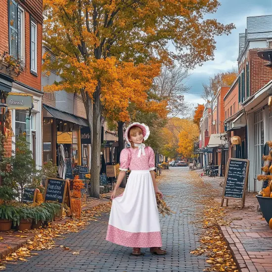 Early American Girl Child Costume {3}