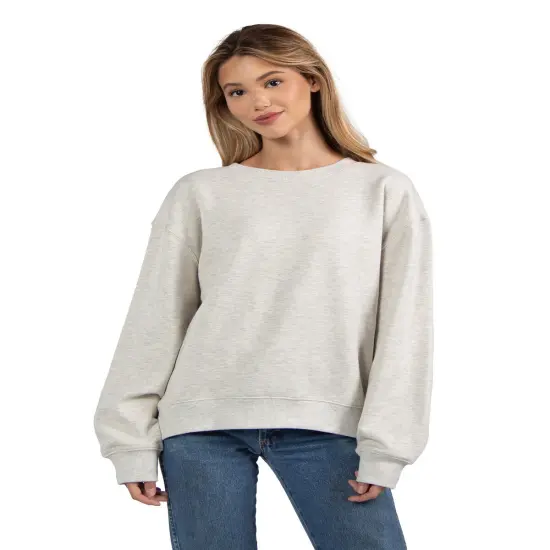 Ladies' Old School Crew Sweatshirt ASH GREY {1}