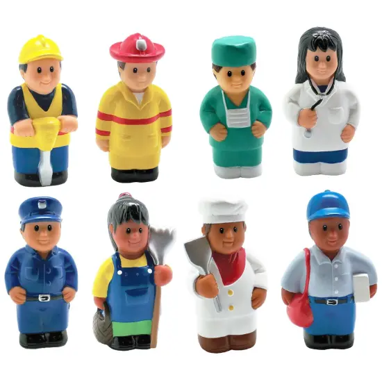 Multicultural Community Helper Figures, Set of 8 {1}