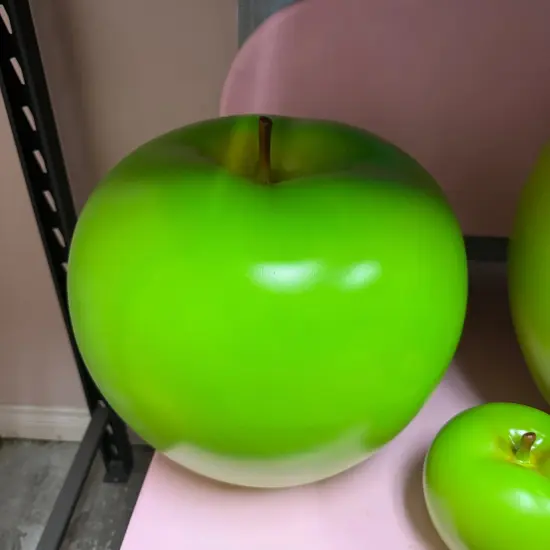 Medium Green Apple Over Sized Statue {5}