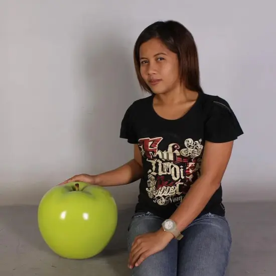 Small Green Apple Over Sized Statue {3}
