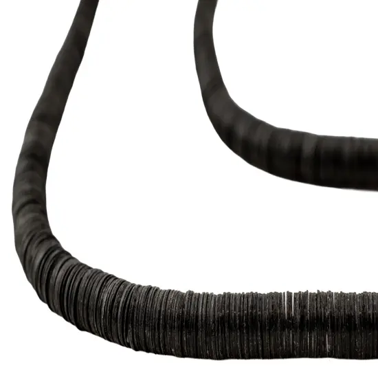 The Bead Chest African Vinyl Beads, Ghana Vulcanite Crafts Supplies for DIY Jewelry Making, Necklaces, Bracelets (6mm, Black) {1}