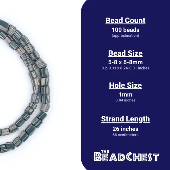 The Bead Chest Ancient-Style Teal Java Gooseberry Beads (6-8mm) {4}