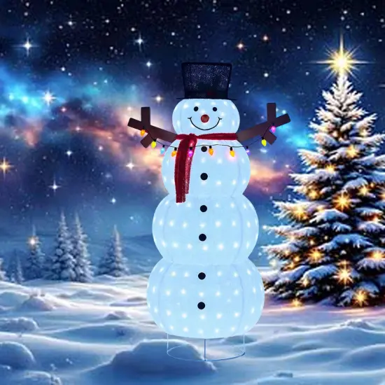 60 Inch Plush Lantern Snowman Indoor Outdoor Christmas Holiday Decoration {3}