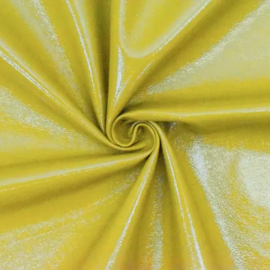 Rich Olive Green Famous Maker Faux Leather Bonded Knit Fabric By the Yard {1}