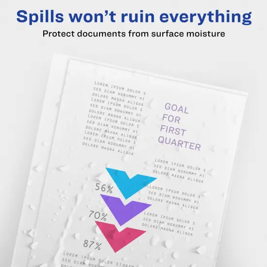 Avery Clear Report Covers with Sliding Bars, White Binding Bars, Holds up to 20 Sheets, 50 Report Covers (47710) {5}