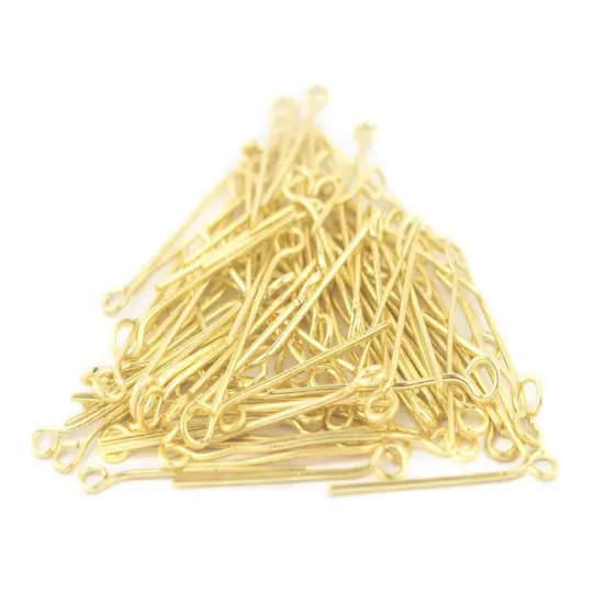 The Bead Chest Gold 21 Gauge 1 Inch Eye Pins (Approx 100 pieces) {3}