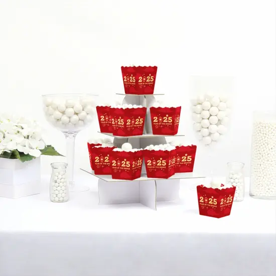 Big Dot of Happiness Lunar New Year - Party Mini Favor Boxes - 2025 Year of the Snake Treat Candy Boxes - Set of 12 {3}