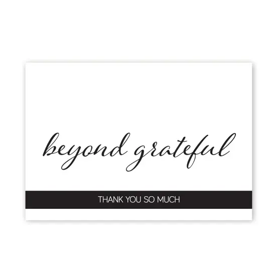 Great Papers! Simply Beyond Grateful Thank You Note Card and White Envelope, 4.875" x 3.375", 50 count {1}