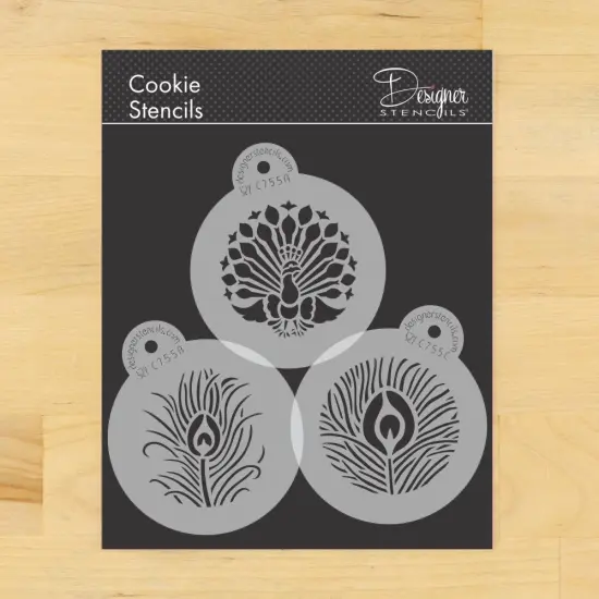 Peacock Cookie Stencil Set | C755 by Designer Stencils | Cookie Decorating Tools | {1}