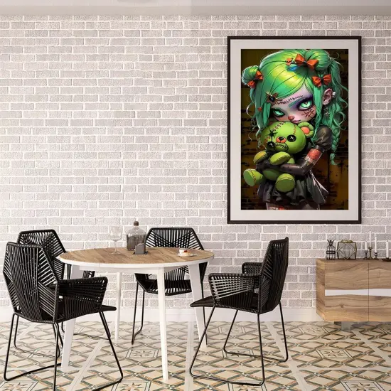 Gothic Diamond Art Kits for Adults,Diamond Painting Kits for Adults,DIY Round Full Drill Diamond Dot,5D Diamond Painting for Adults,Crystal Art Gem Art for Home Decor 12x16inch {5}