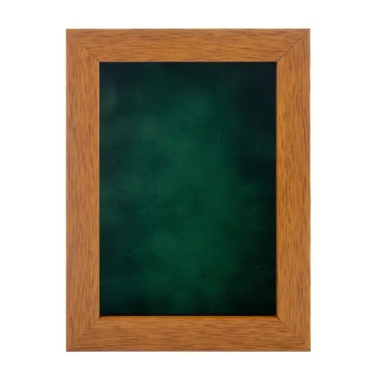 Warm Honey Brown Wood Shadow Box Frame with Acrylic Front - Forest Green Suede Backing, 30 Sizes {4}