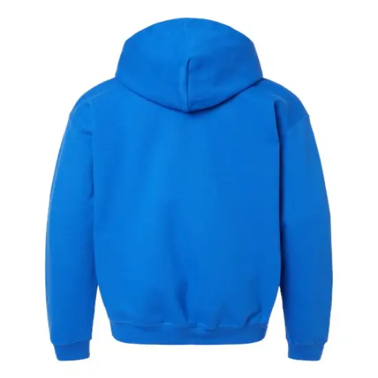 Gildan&reg; Youth Midweight Hooded Turtle Neck Long Sleeve Sweatshirt Royal {2}