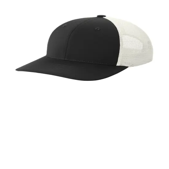 Sport-Tek&reg; Club Trucker Cap Black/ White {1}