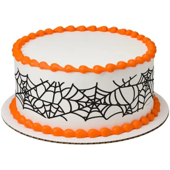 Halloween Spider Webs Edible Cake Topper Icing Image Border Strips 3 Per page {1}
