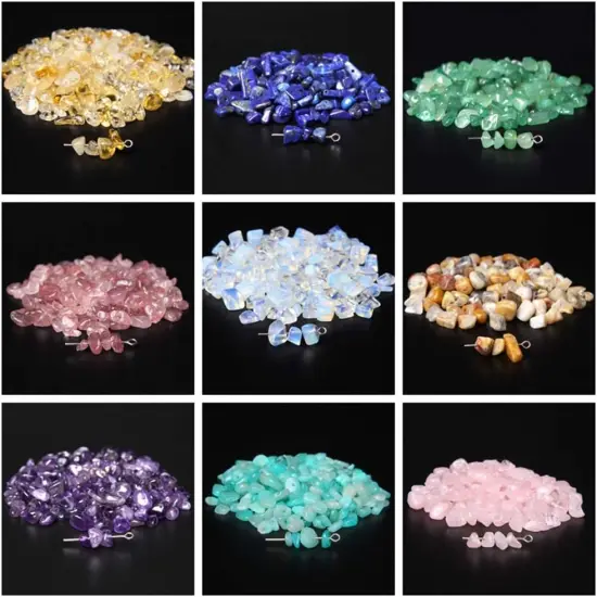 Natural Chip Stone Beads Multicolor 5-8mm About 400 Pieces Irregular Gemstones Healing Crystal Loose Rocks Bead {5}