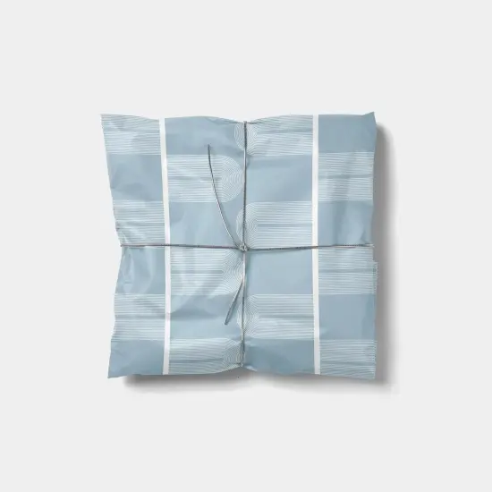 Blue Fine Line Deco Arch Gift Wrap {1}
