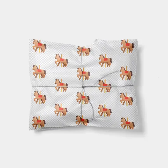 Carousel Horse Emoji Gift Wrap {1}