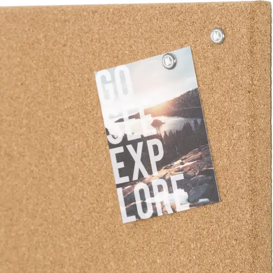 14 x 14 inches - Frameless Square Cork Bulletin Board(Brown) {5}