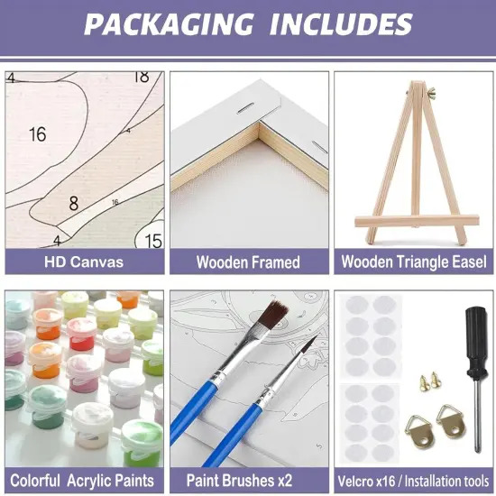 Blue Flower Paint by Numbers Kits - 8Wx12L inch {3}