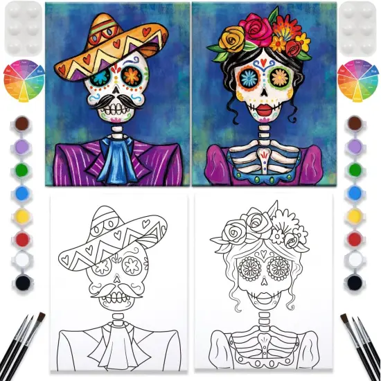 Painting for adults Stretched Canvas Couples Games Date Night Anniversary Paint Party(Canvas Painting Kits) {2}