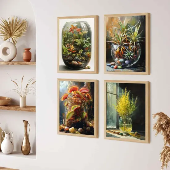 4 Pack Paint by Numbers Kit - 24x30 inches (Bottled Flowers) {2}