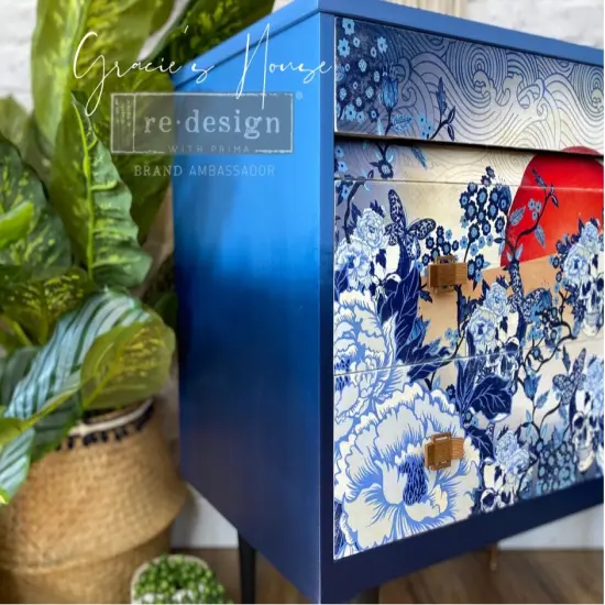 Redesign Decoupage Décor Tissue Paper - CECE Skull Chinoiserie - 1 sheet, 19"x30" {3}