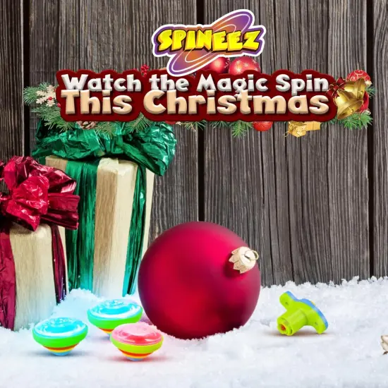 Light Up Spinning Tops &ndash; LED Spinner Toys for Kids, Party Favors, Christmas Stocking Stuffers, Classroom Prizes, Fun Gifts for Boys and Girls &ndash; Blue, Pack of 12 {2}