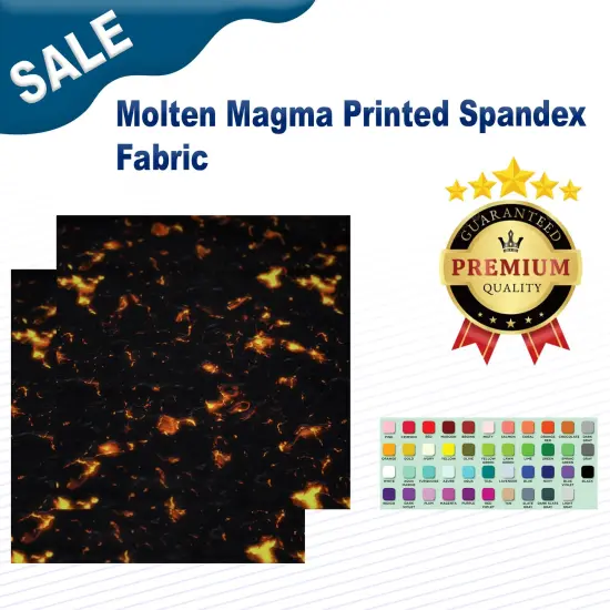 Molten Magma Printed Spandex Fabric {1}
