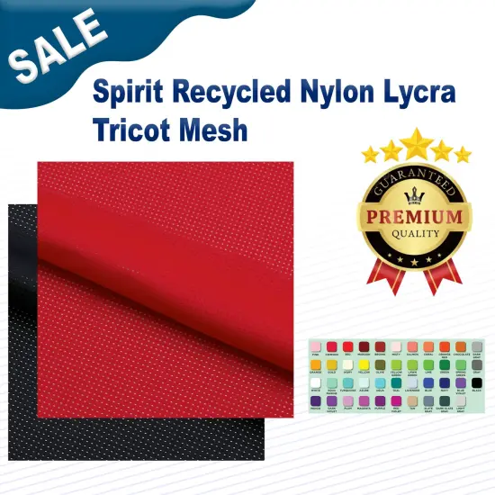 Spirit Recycled Nylon Lycra Tricot Mesh White {2}