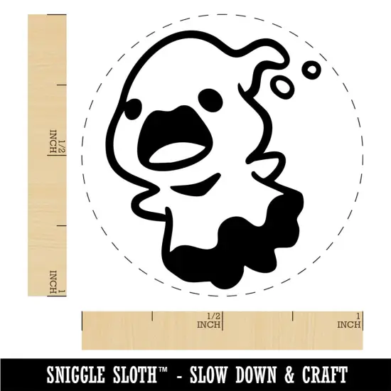 Cute Sheet Ghost Spirit Apparition Spooky Haunted Rubber Stamp for Stamping {1}