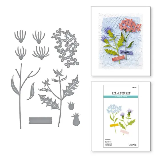 Spellbinders Etched Dies From The Field Notes -Wildflowers {7}