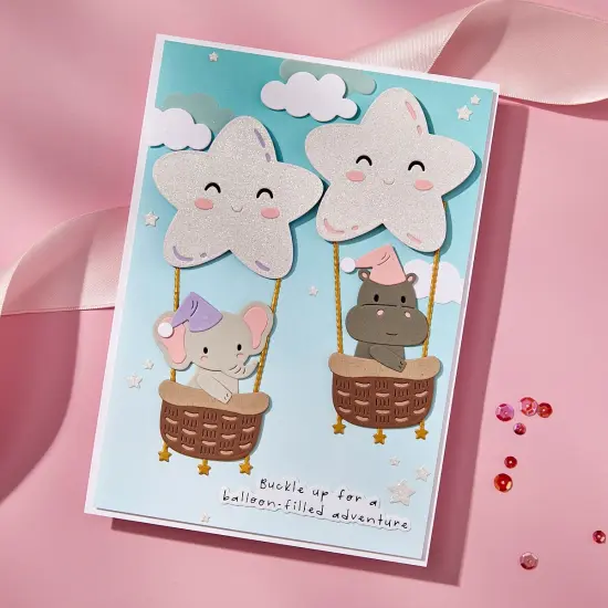 Spellbinders Etched Die From The Little Smiles Collection-Swinging Among The Stars {5}