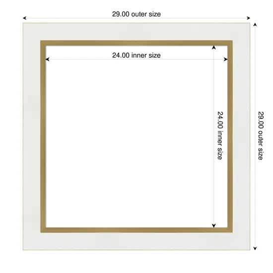 Eva Framed Dry Erase Magnetic Board White Gold {4}