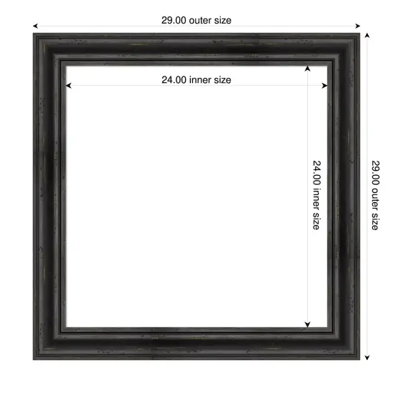 Rustic Pine Framed Dry Erase Magnetic Board Black {4}