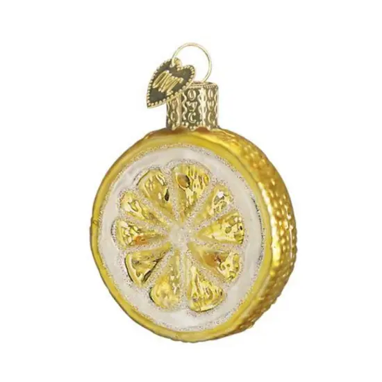 Old World Christmas 2.25 In Lemon Slice Christmas Tree Ornament , Ornament Lemonade Tart Yellow {1}